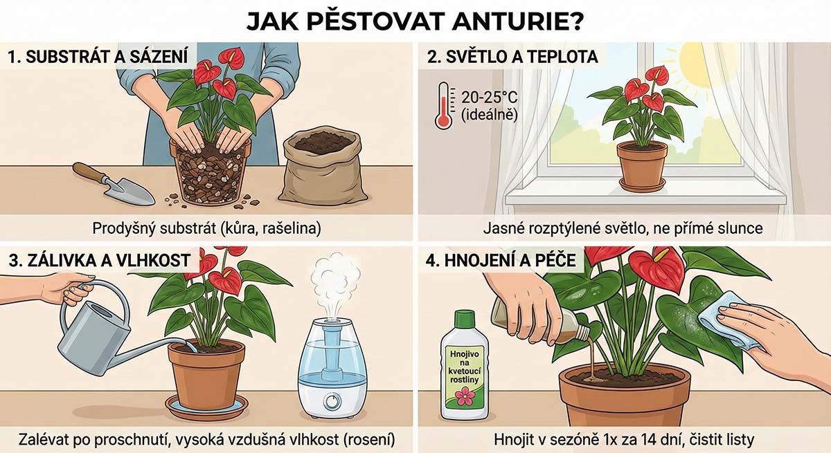 jak pestovat anturie