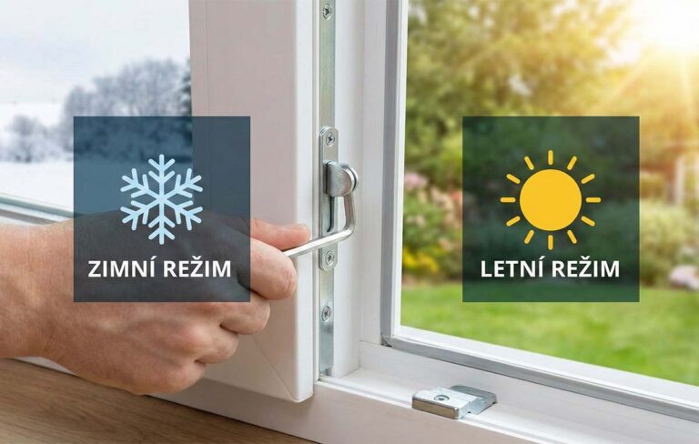 zimní a letní režim plastových oken