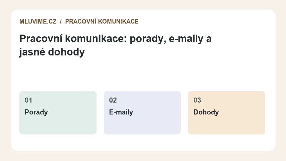 Schéma: Porady, E-maily, Dohody.